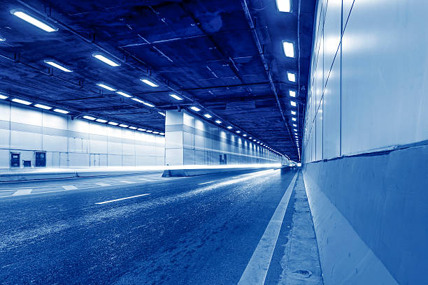 istock Abstract car in the tunnel trajectory 516192437