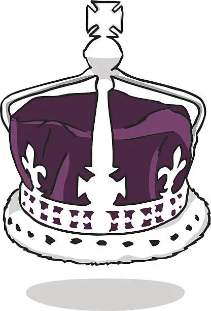 Vector illustration of Golden Royal Crown - Queen Elisabeth