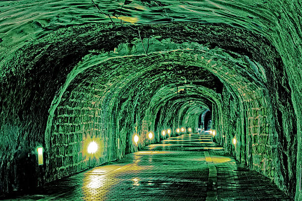 inside of a grungy tunnel