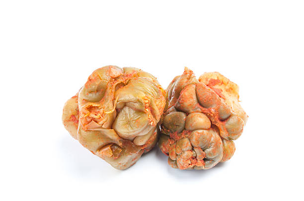 zha cai (sichuan vegetais em conserva) sobre fundo branco. - cauliflower portion growth vegetable - fotografias e filmes do acervo