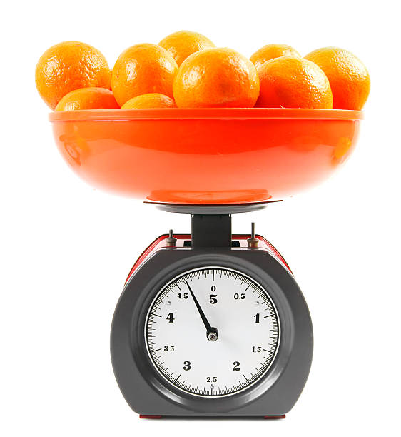istock Tangerines on scales 516195693