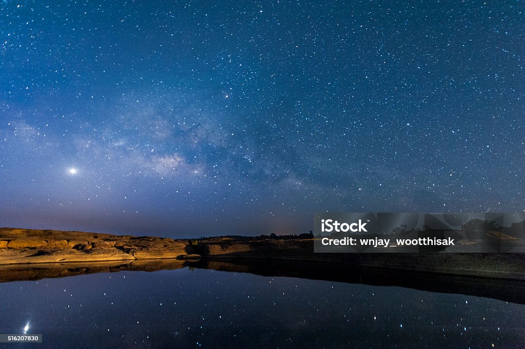 Night sky with stars Thailand Aubonrachathabi Astrology Stock Photo