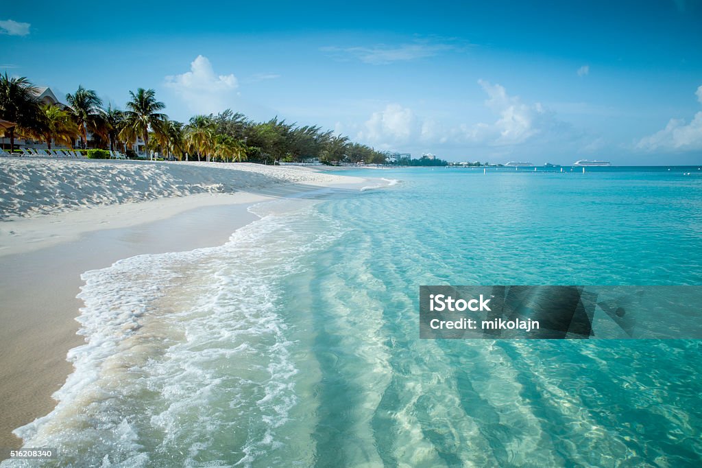 Paradise beach on a tropical island Paradise beach on a tropical caribbean island Beach Stock Photo