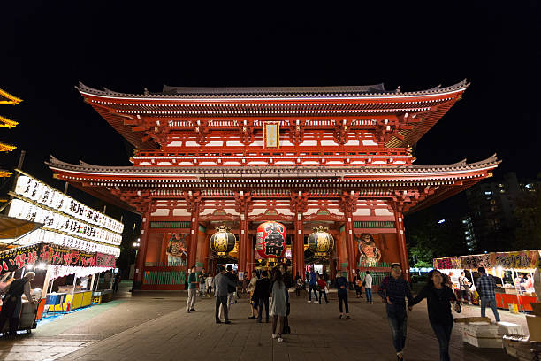Tokyo, Japan - October 18, 2015 : People at Sensoji Temple in Tokyo, Japan. It is the most famous Buddhist temple in Asakusa district. Sensoji Temple is one of the main tourist attraction in Tokyo, Japan. 