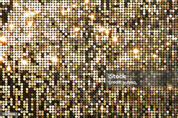 Golden Background Mosaic With Light Spots Stock Photo - Download Image Now - Glamour, Nightclub, Party - Social Event