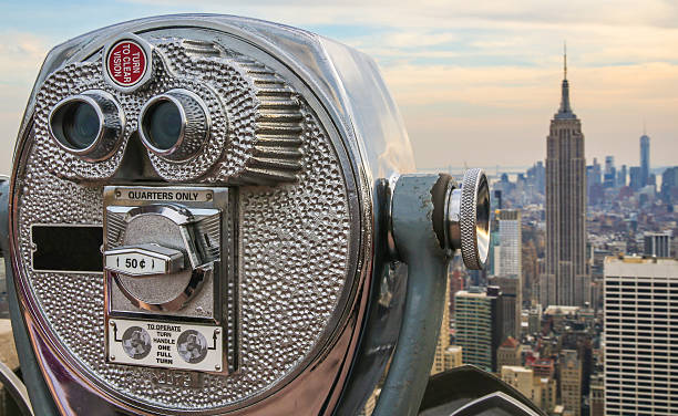 istock Coin operated binoculars and Empire State Building-NYC 516213184