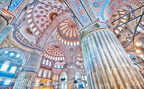 blaue moschee - sultan ahmad moschee stock-fotos und bilder