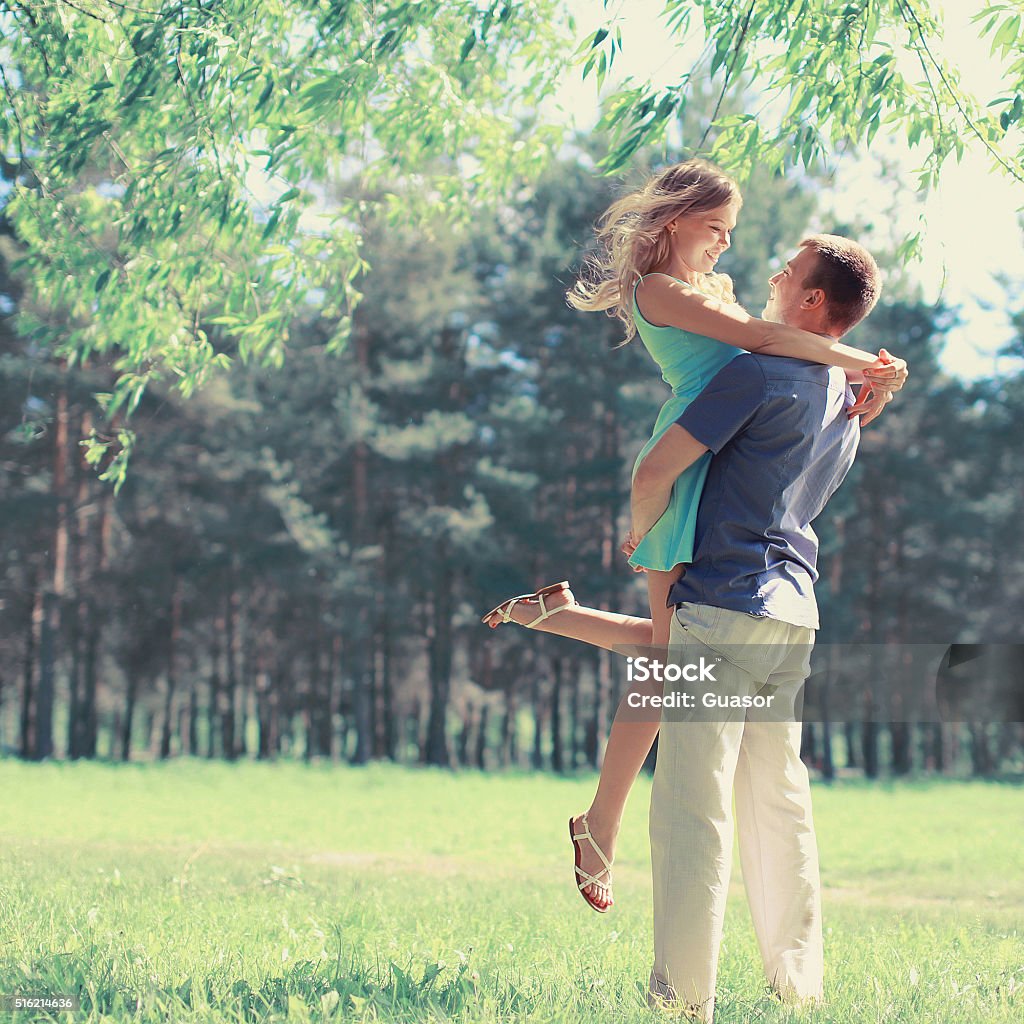 Sweet Couple In Love Spring Sunny Day Stock Photo - Download Image ...