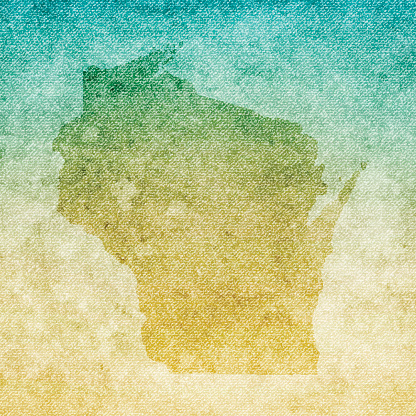 Wisconsin Powerpoint Background Wisconsin Map On Grunge Canvas Background Stock Illustration - Download ...