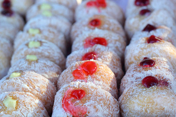 istock lot of donut and strawberry jam 516219123