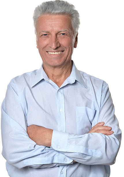 istock happy senior man in shirt 516220116
