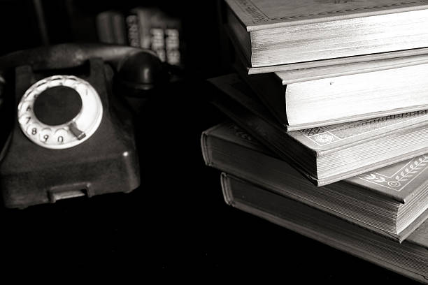 istock books and telephone 516221863