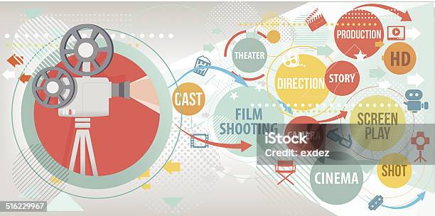 Cinema Study Projection Stock Illustration - Download Image Now - Movie, Movie Theater, Film Industry