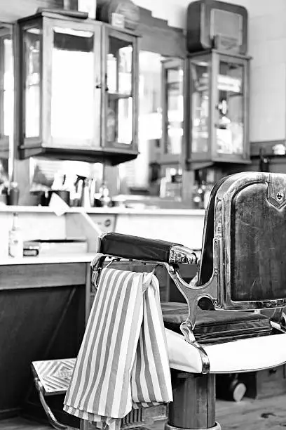 Photo of chair at barbershop