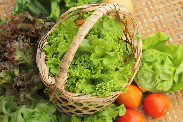 istock Vegetables salad and tomato in the basket 516230921