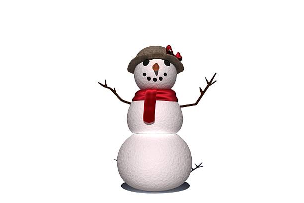istock Digitally generated white snow woman 516230969