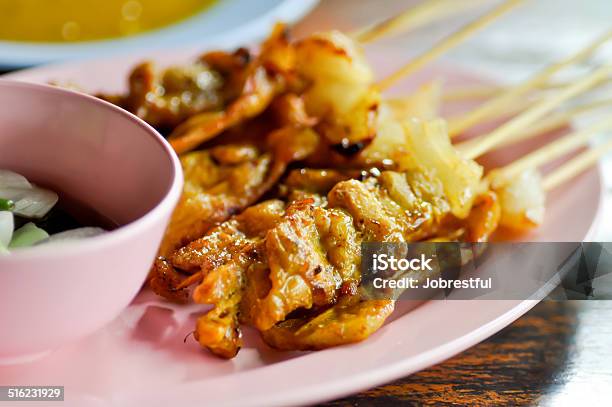 Pork Satay Dish Stock Photo - Download Image Now - Adulation, Asia, Celebration