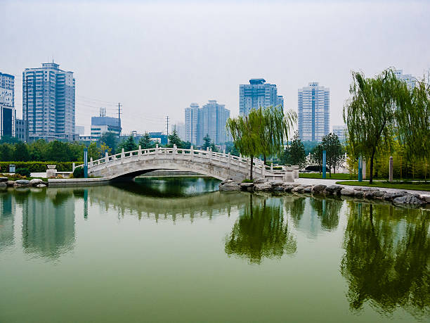 istock Pond with little bridge in Beijing 516239022