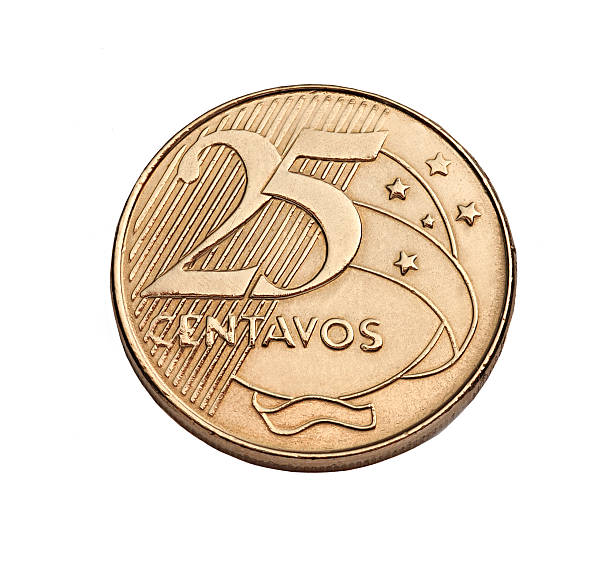 istock Brazilian currency ten cents on white background 516240052