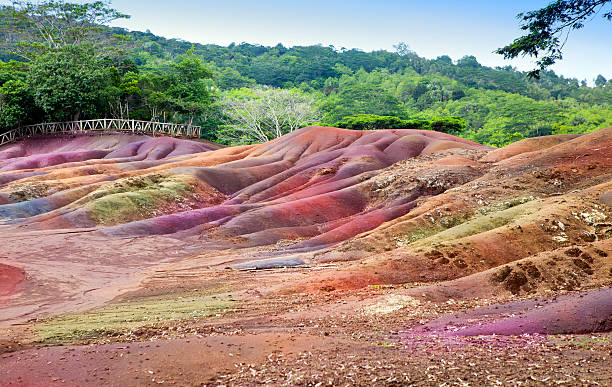 istock Main sight of Mauritius- Chamarel- seven color lands 516245382