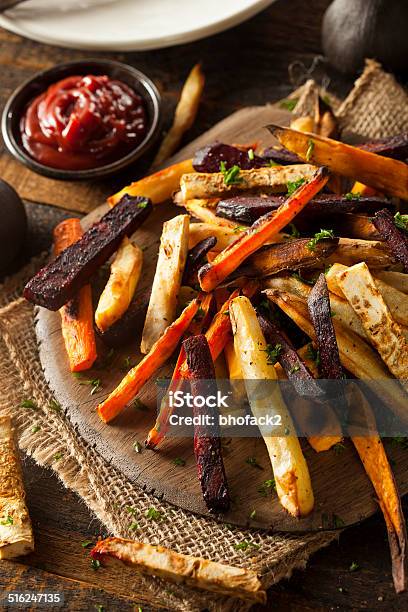 Oven Baked Vegetable Fries Stock Photo - Download Image Now - Baked, Beet, Carrot