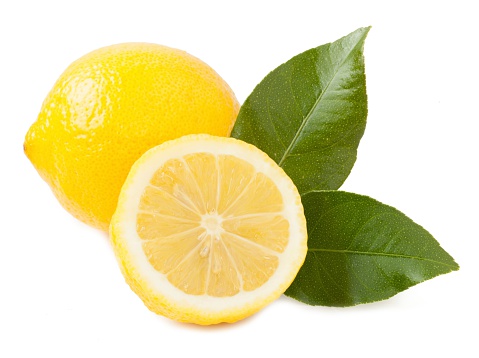 Lemon fruit isolated on a background white