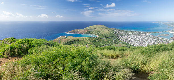 hanauma baia natura preservare - hanauma bay hawaii islands oahu bay foto e immagini stock