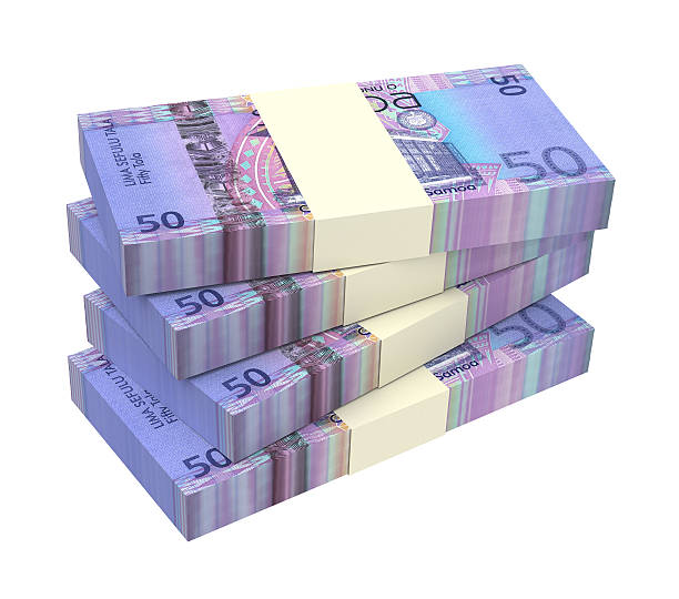 istock Samoan tala bills isolated on white background. 516251666