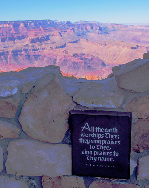 istock Bible Verse Plaque and Grand Canyon 516252489