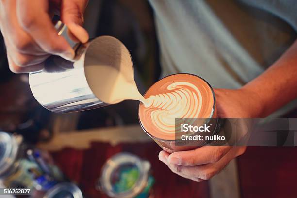 Latte Art Coffee Stock Photo - Download Image Now - Art, Art And Craft, Backgrounds