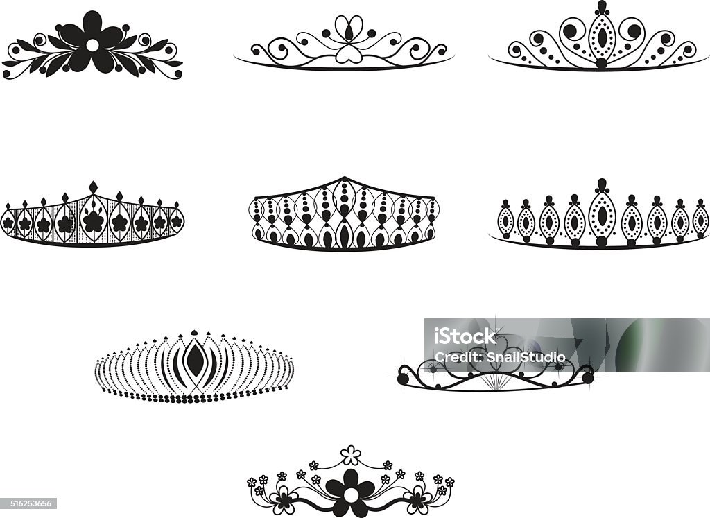 Easy Tiara Vector Tiara Vector Set Stock Illustration - Download Image Now - Arts Culture ...