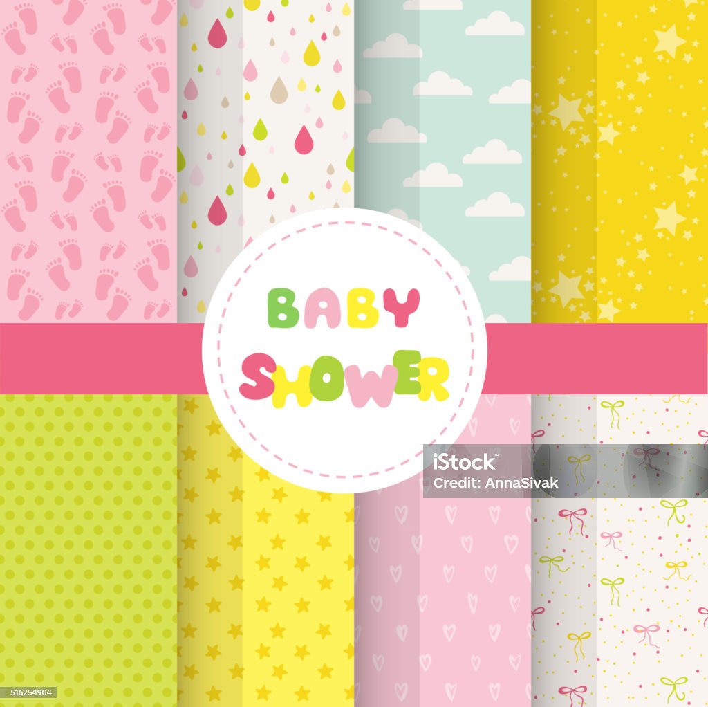 Baby Background Subtle Cute Baby Background Seamless Pattern Vector Background Colorful ...