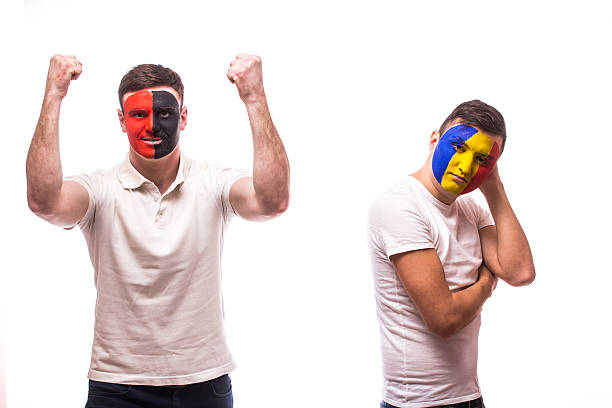 istock Albania vs Romania. Albania – win, Romania – lose. 516257632