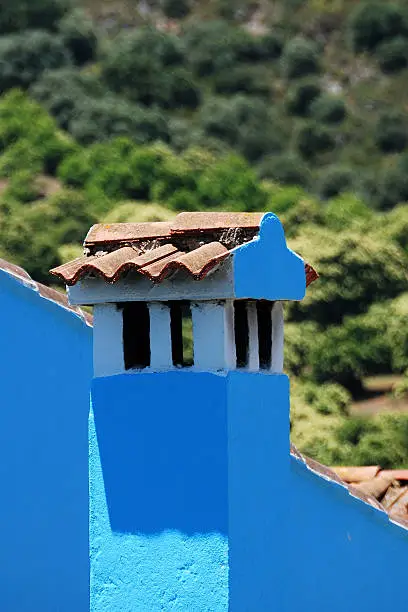 Fireplace in the Smurf Village of Juzcar, Malaga