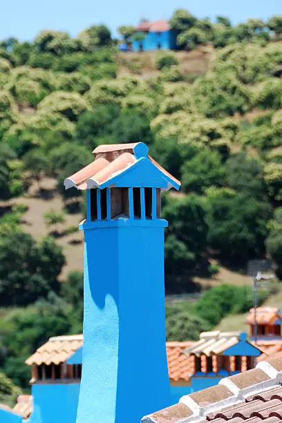 Fireplace in the Smurf Village of Juzcar, Malaga