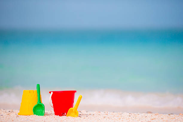 istock Children's beach toys background the sea 516262652