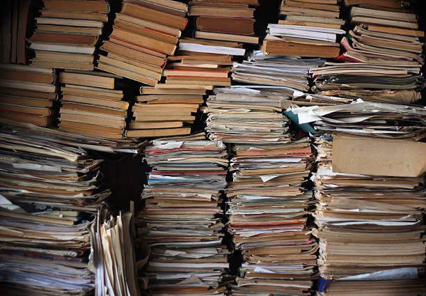 istock Piles of old trash books and magazines 516264384