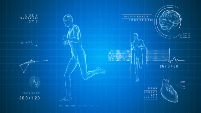 Running Man - Digital Interface | Loopable - 4K