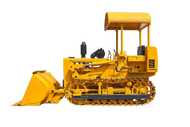 vieille machine lourd - construction equipment earth mover hydraulic platform cylinder photos et images de collection