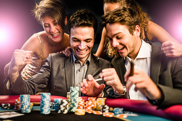 kisses by the luck at poker kisses by the luck at poker casino stock pictures, royalty-free photos & images