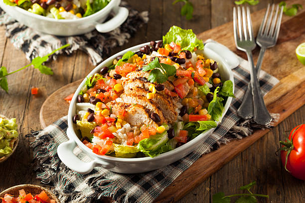 istock Homemade Mexican Chicken Burrito Bowl 516282656