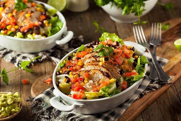 istock Homemade Mexican Chicken Burrito Bowl 516282666