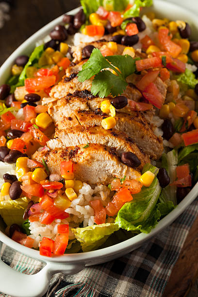 istock Homemade Mexican Chicken Burrito Bowl 516282738