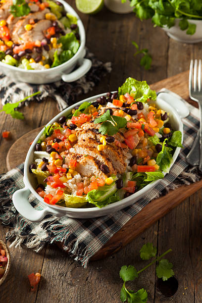 istock Homemade Mexican Chicken Burrito Bowl 516282808