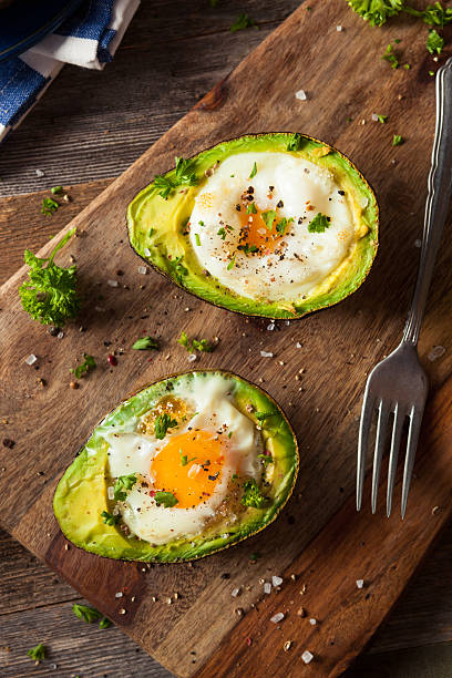 istock Homemade Organic Egg Baked in Avocado 516283358
