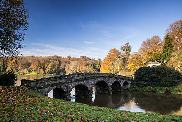 istock Bridge over main lake in Stourhead Gardens during Autumn. 516284059