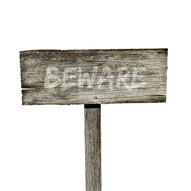 istock Halloween beware wooden sign 516284121