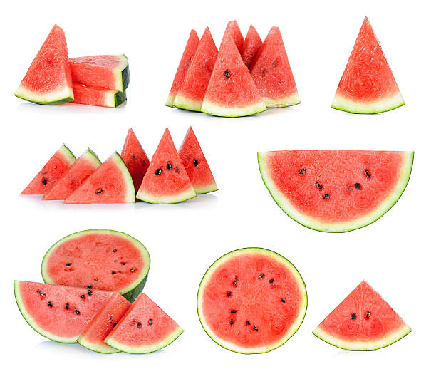 istock Sliced of watermelon isolated on the white 516285478