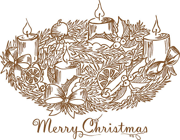 Ilustración de Corona De Navidad y más Vectores Libres de Derechos de Corona - Arreglo floral - Corona - Arreglo floral, Adviento, Navidad - iStock Ilustración de Corona De Navidad y más Vectores Libres de Derechos de Corona - Arreglo floral - Corona - Arreglo floral, Adviento, Navidad - iStock