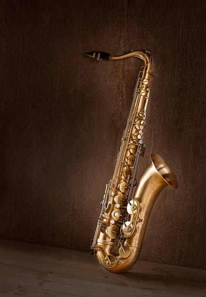 istock Sax golden tenor saxophone vintage retro 516286485